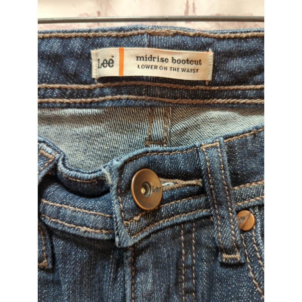 Lee Mid Rise Boot Cut Women's blue jeans 4 M - Picture 3 of 7